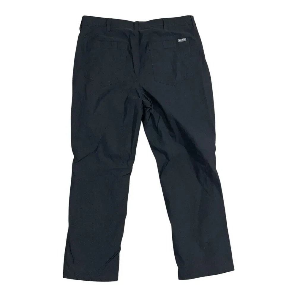 Eddie Bauer Fleece Lined Pants‎ Size 38x30 Black Men's Hike Hunt